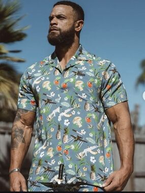 Grunt Style Men's This We'll Defend Polo Shirt Military Army Tropical - L